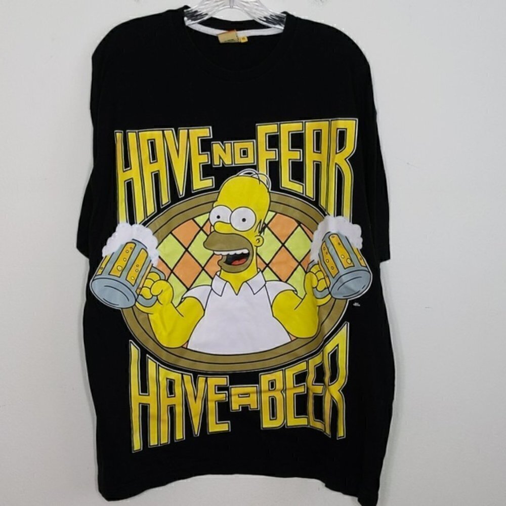The Simpsons Homer Have No Fear Have a Beer Graphic T Shirt